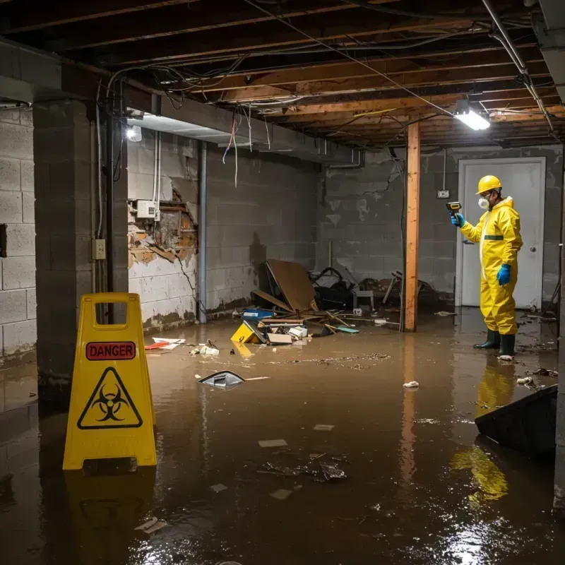 Flooded Basement Electrical Hazard in Pierce County, GA Property