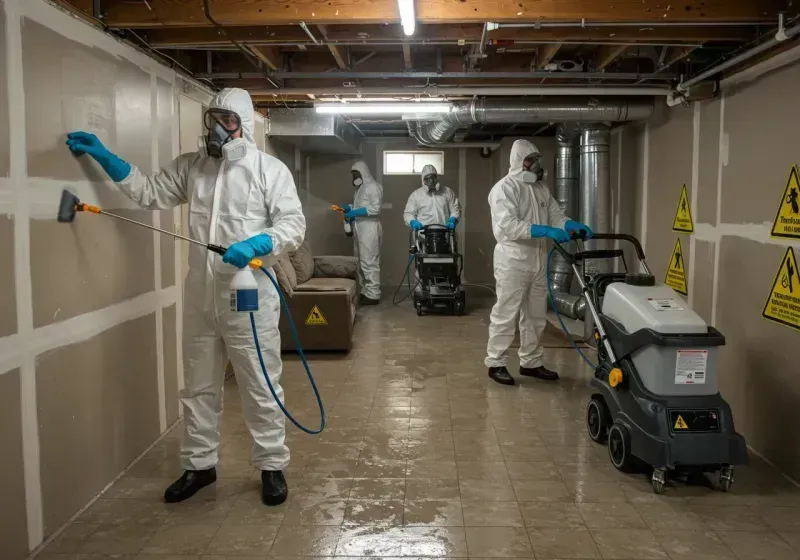 Basement Moisture Removal and Structural Drying process in Pierce County, GA